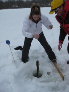 Ice fishing class